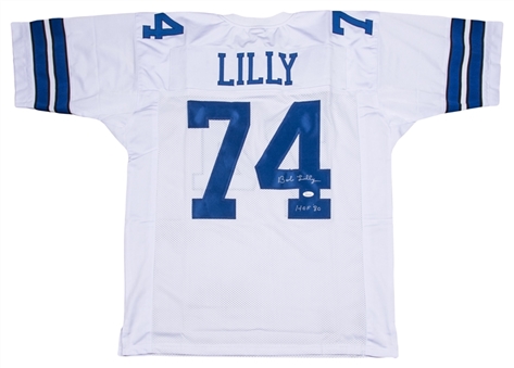 Bob Lilly Autographed Dallas Cowboys White Jersey (JSA)